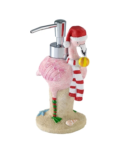 Avanti Flamingo Jingle Holiday Resin Soap/Lotion Dispenser