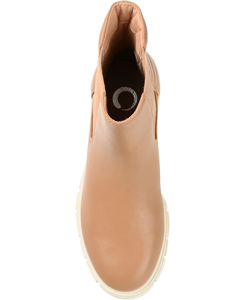 Journee Collection Women's Tatiana Pull On Stretch Gore Lug Sole Booties