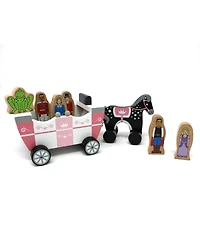 Jack Rabbit Creations, Inc. Wooden Magnetic Princess Carriage Play Set