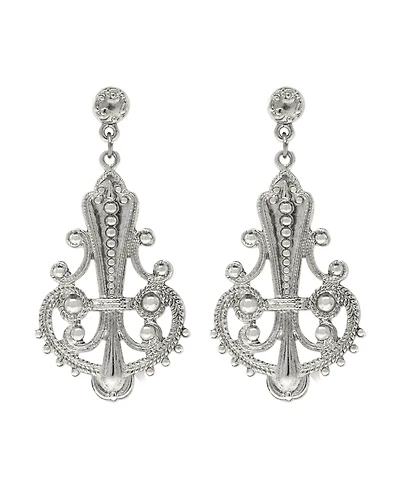 2028 Large Filigree Drop Post Earrings