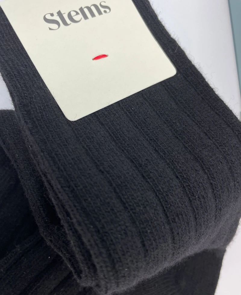 Stems Women's Lux Italian Wool Cashmere Crew Socks Gift Box