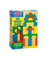 Melissa and Doug Wooden Building Blocks 100 Piece Set