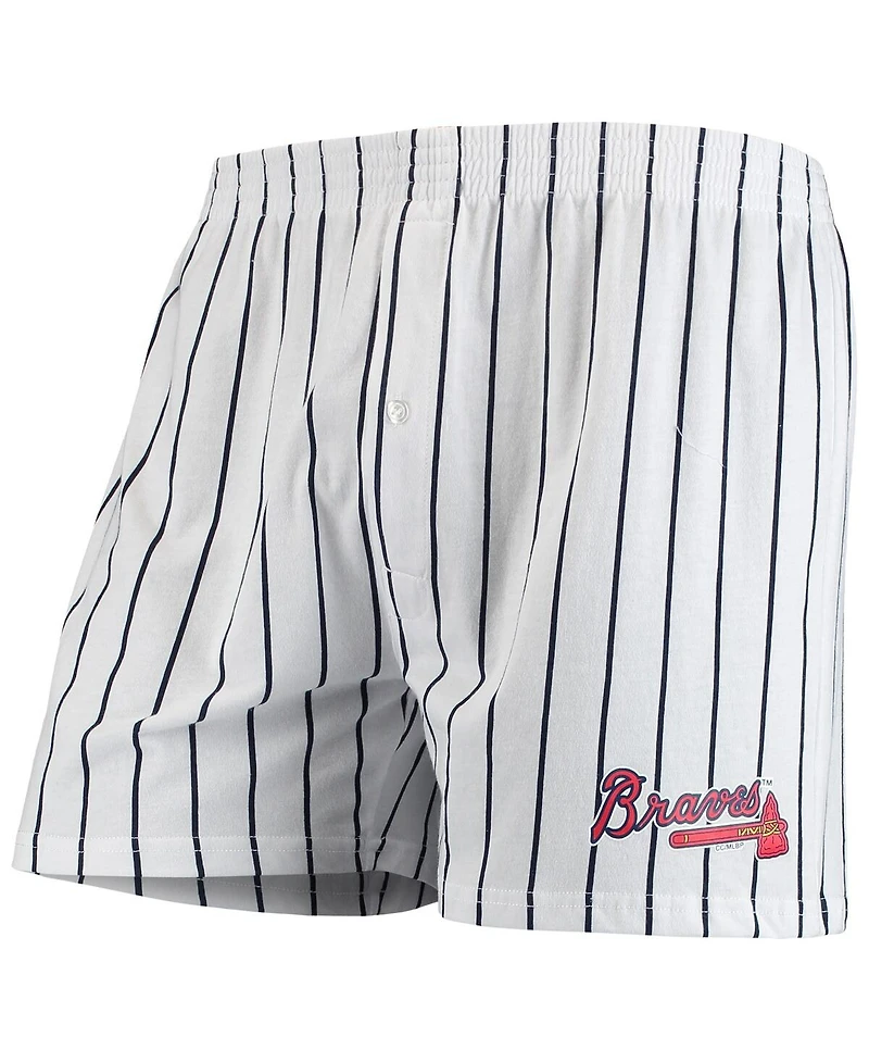 Men's Concepts Sport White Atlanta Braves Vigor Boxer Shorts