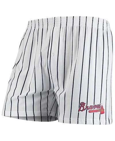 Men's Concepts Sport White Atlanta Braves Vigor Boxer Shorts