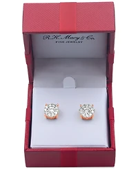 Diamond Halo Stud Earrings (1 ct. t.w.) 14k Gold, White Gold or Rose