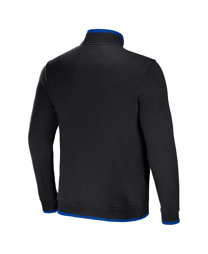 Men's Nfl x Darius Rucker Collection by Fanatics Black Los Angeles Rams Logo Quarter-Zip Top