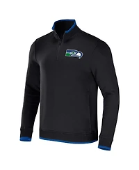 Men's Nfl x Darius Rucker Collection by Fanatics Black Seattle Seahawks Logo Quarter-Zip Top