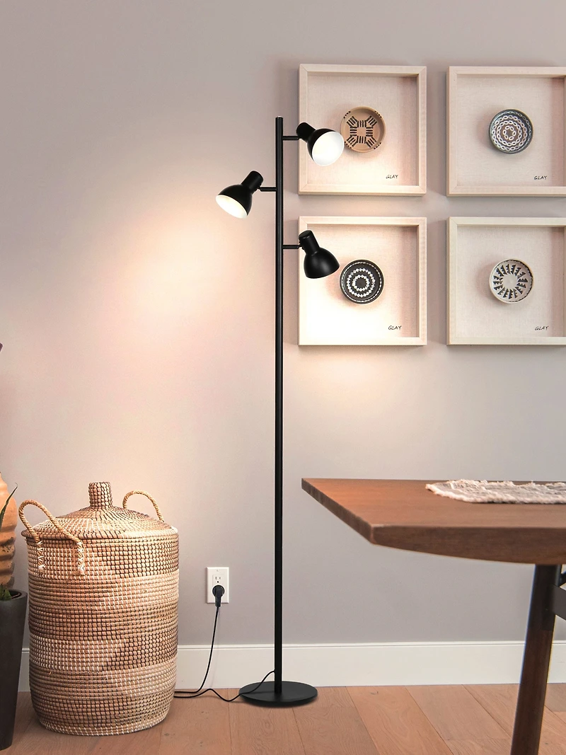 Ethan 65.5" Led Tree Floor Lamp with Adjustable Rotating Heads