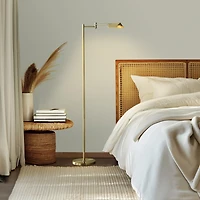 Leaf Modern Pharmacy Reading Led Floor Lamp with Adjustable Neck (53")