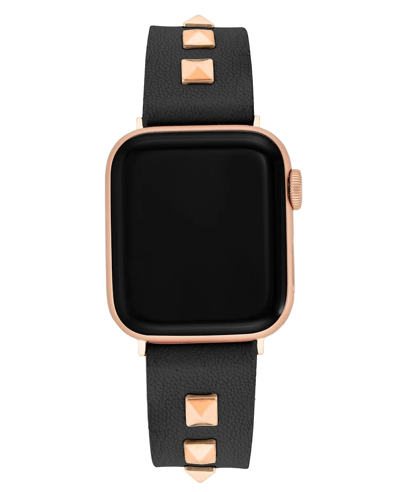 Steve Madden Women's Faux Leather Stud Accented Band designed for Apple Watch 42mm (Series 10) & 38/40/41mm
