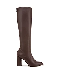 Franco Sarto Women's Katherine Wide Calf Block Heel Pointed Toe Knee High Boots