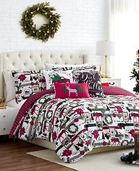 Southshore Fine Linens Merry Town Christmas Reversible 6-Pc. Comforter Set