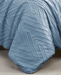 Southshore Fine Linens Chevron Clipped Jacquard 3-Pc. Comforter Set