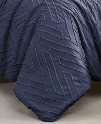 Southshore Fine Linens Chevron Clipped 3-Pc. Jacquard Comforter Set, Twin