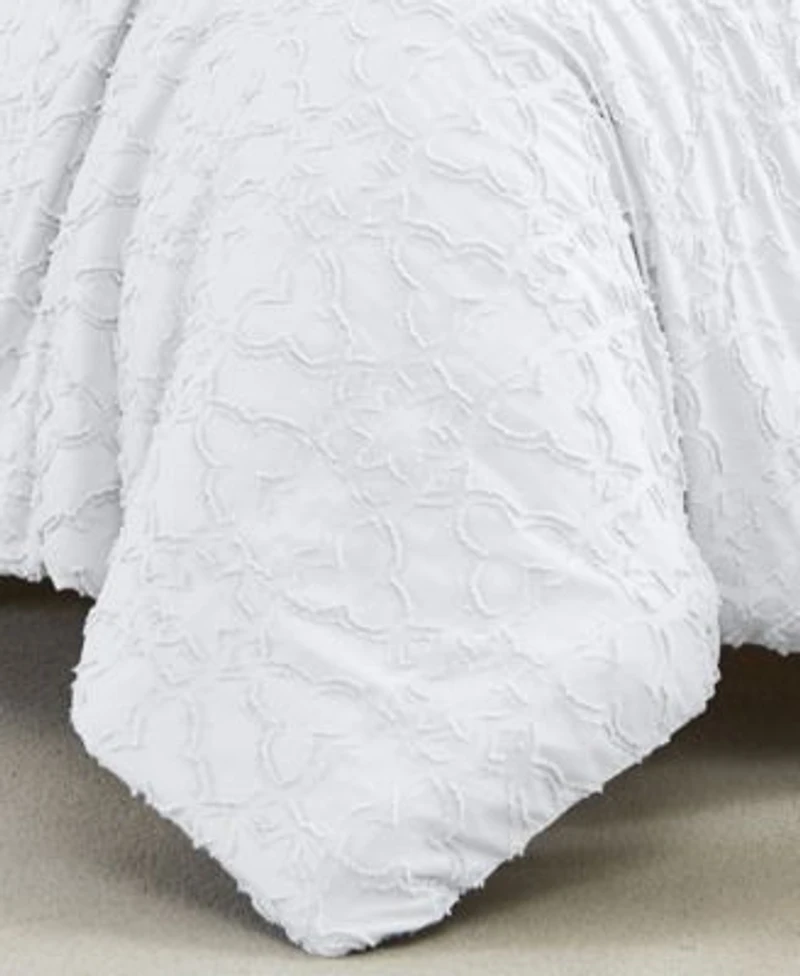 Southshore Fine Linens Stella Clipped Jacquard Comforter Set