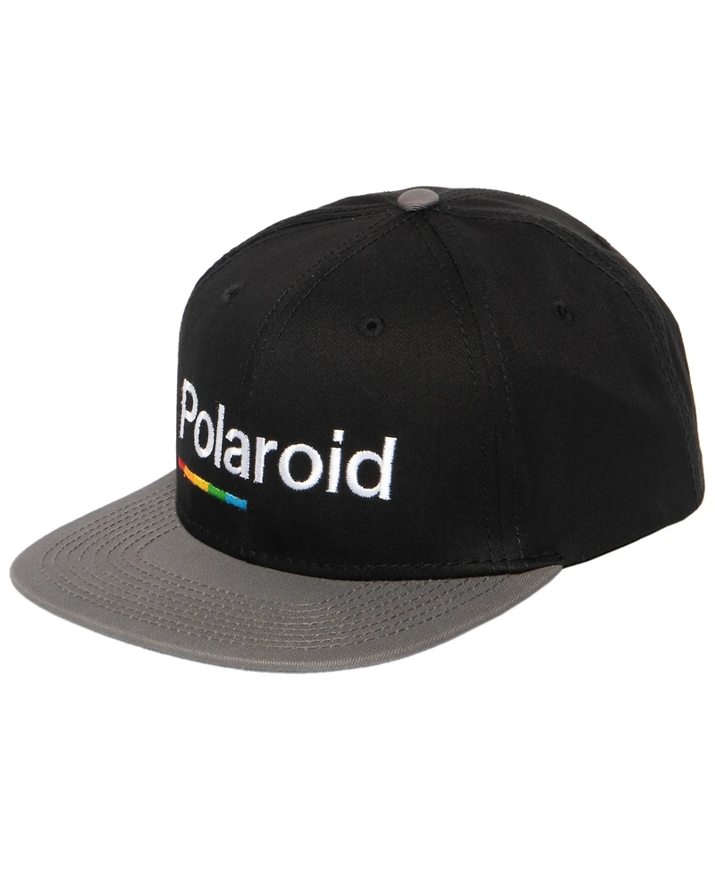 Polaroid Men's Flat Bill Snapback Baseball Adjustable Cap