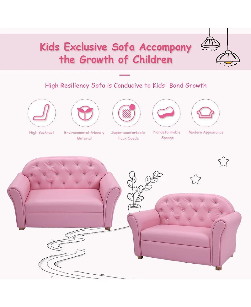 Kids Sofa Princess Armrest Chair Lounge Couch Children