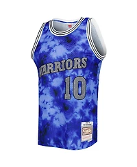 Men's Mitchell & Ness Tim Hardaway Blue Golden State Warriors 1990-91 Galaxy Swingman Jersey