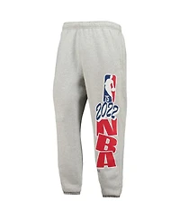 Men's Nike Heathered Gray Nba Team 31 75th Anniversary Courtside Fleece Jogger Pants