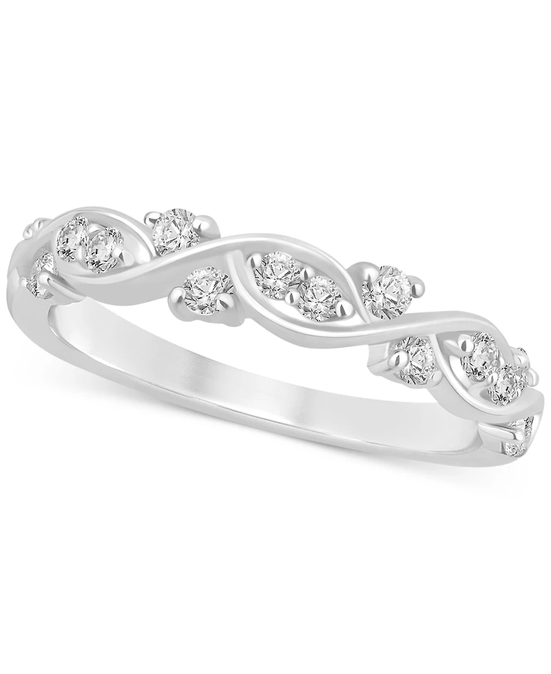 Diamond Swirl Band (3/8 ct. t.w.) 14k White, Yellow or Rose Gold