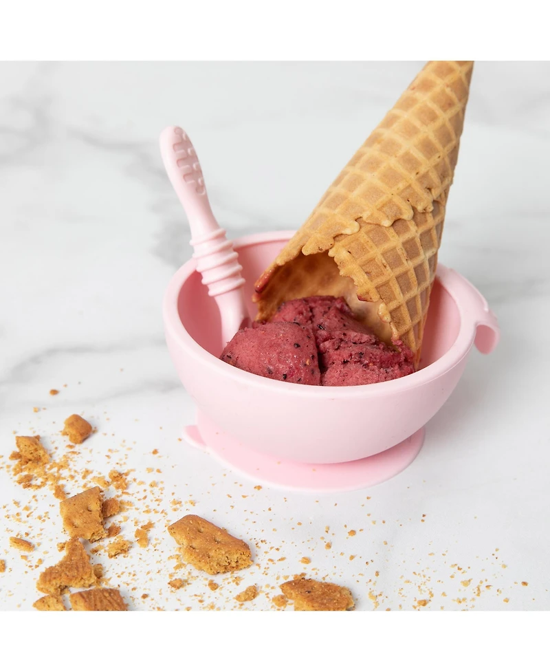 Bumkins Baby Bowl with Lid and Spoon First Feeding, 3 Piece Set