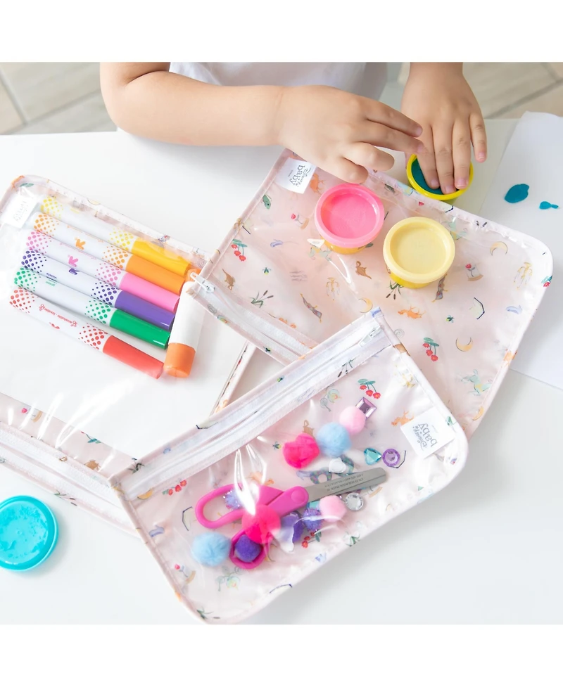 Bumkins Baby Girls Printed Travel Water Resistant Bag, Pack of 3