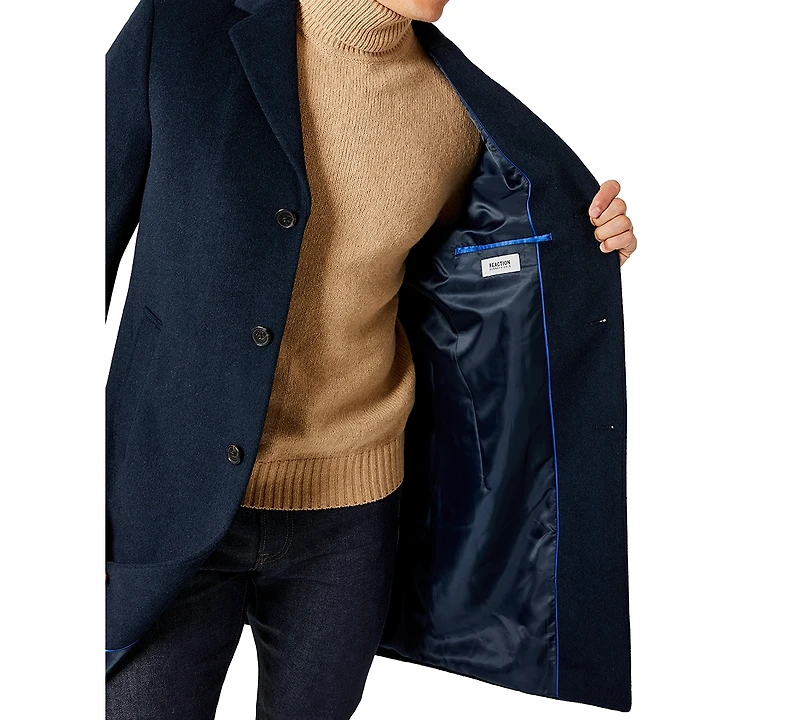 Kenneth Cole Reaction Men's Single-Breasted Classic Fit Overcoat