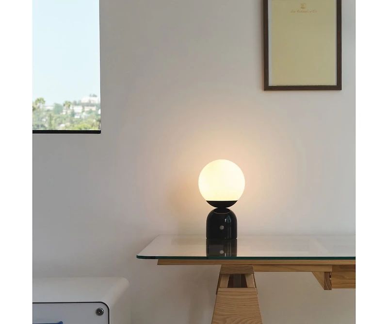 Mila 10" Dimmable Led Table Lamp with Marble Base