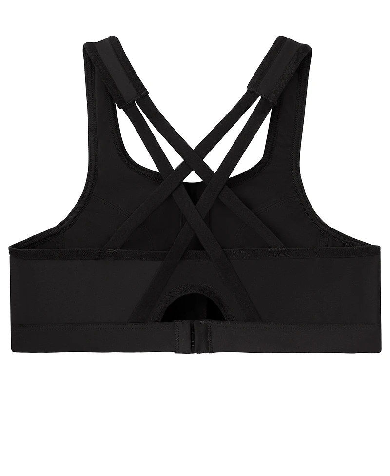 Glamorise Plus Full Figure Zip Up Front Closure Sports Wirefree Bra 9266