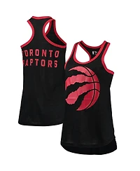 Women's G-iii Sports by Carl Banks Black Toronto Raptors Showdown Scoop-Neck Racerback Tank Top