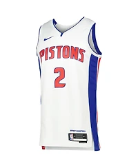 Men's and Women's Nike Cade Cunningham White Detroit Pistons Swingman Jersey - Icon Edition