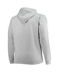Men's Heathered Gray Atlanta Hawks Big and Tall Heart Soul Pullover Hoodie