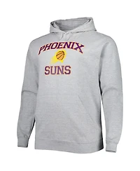 Men's Heathered Gray Phoenix Suns Big and Tall Heart Soul Pullover Hoodie