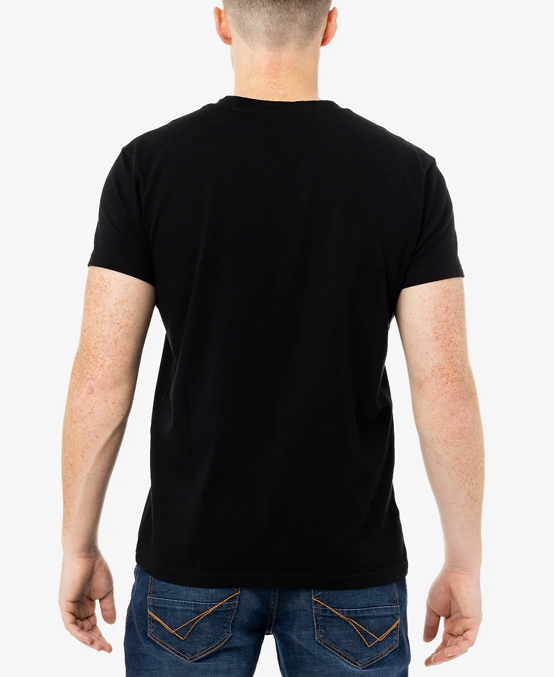 X-Ray Men's Basic Henley Neck Short Sleeve T-Shirt