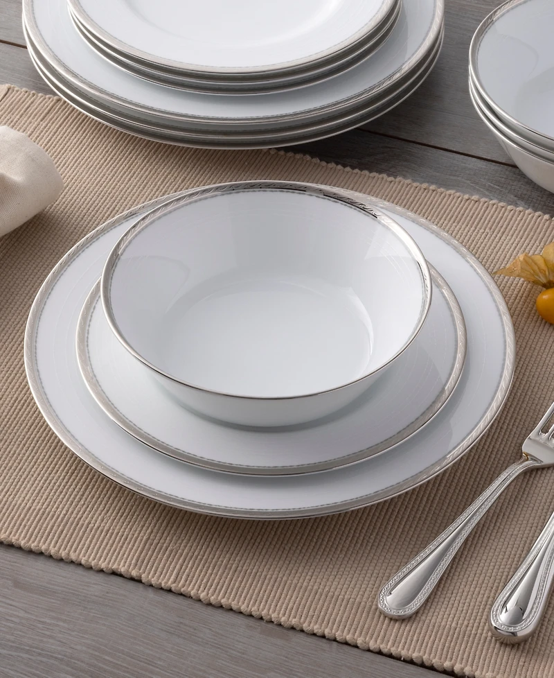 Noritake Whiteridge Platinum 12 Pc Set, Service For 4