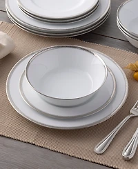 Noritake Whiteridge Platinum 12 Pc Set, Service For 4