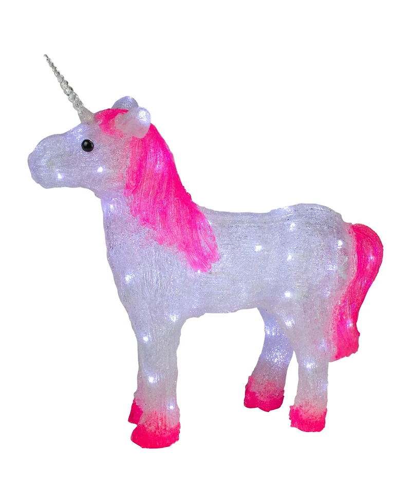 Northlight Lighted Commercial Grade Acrylic Unicorn Christmas Display Decoration, 23"