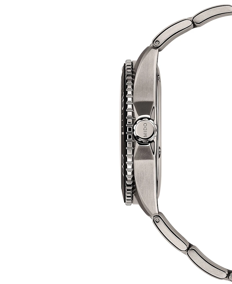 Mido Men's Swiss Automatic Ocean Star Silver-Tone Titanium Bracelet Watch 43mm