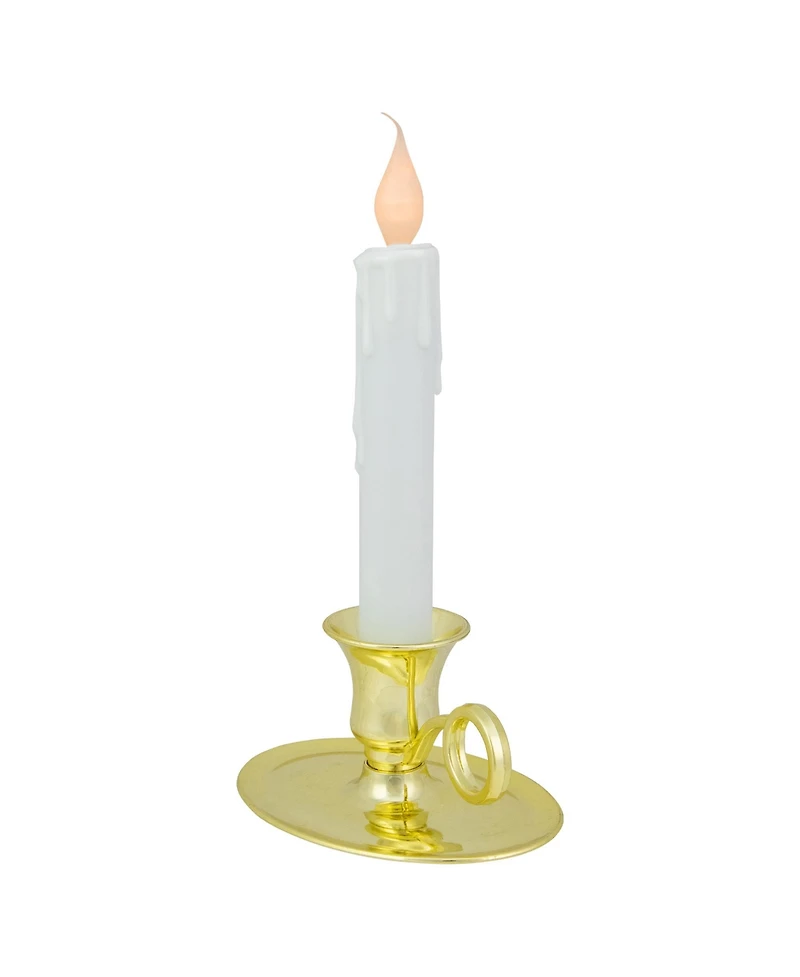 Northlight Pre- Lit Led Lighted Christmas Candle Lamp With Oval Handle Base, 8"