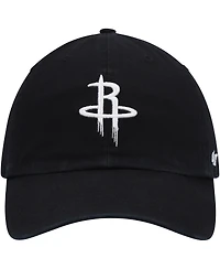 Men's '47 Black Houston Rockets Team Clean Up Adjustable Hat