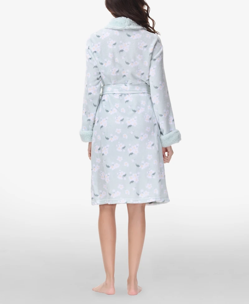 Ink+Ivy Women's Printed Plush Robe