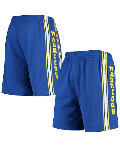 Men's Mitchell & Ness Royal Golden State Warriors Hardwood Classics Primary Logo Swingman Shorts