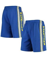 Men's Mitchell & Ness Royal Golden State Warriors Hardwood Classics Primary Logo Swingman Shorts