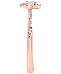 Diamond Halo Engagement Ring (1/4 ct. t.w.) 14k White, Yellow or Rose Gold