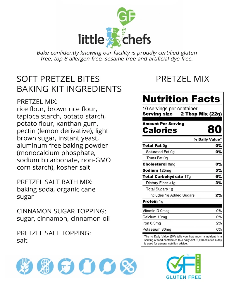 Little Gf Chefs Soft Pretzel Bites Gluten Free Baking Kit