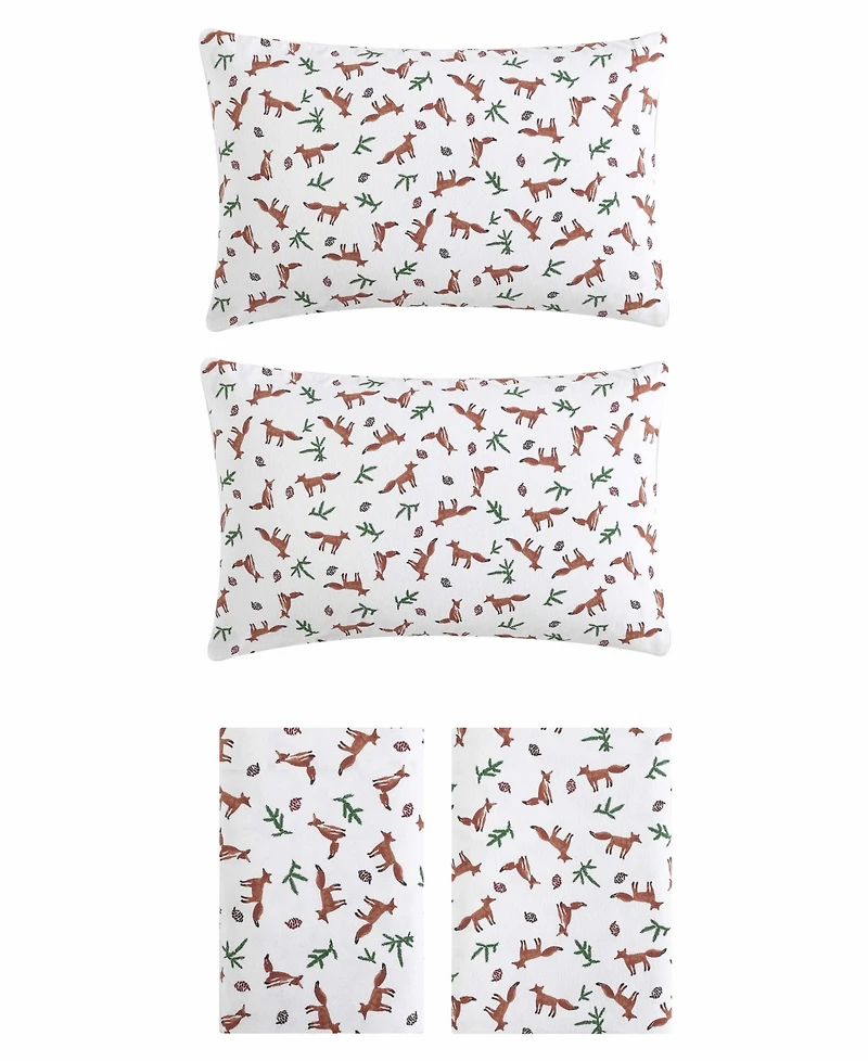 Eddie Bauer Printed Cotton Flannel 4-Pc. Sheet Set