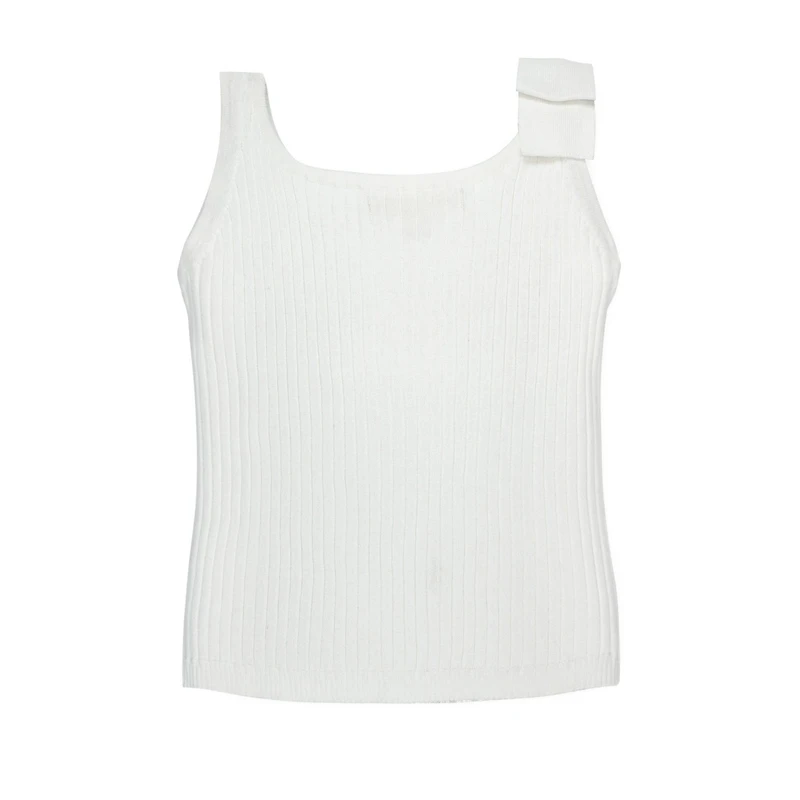 Hope & Henry Baby Girls Sleeveless Sweater Tank with Bow