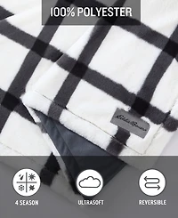 Eddie Bauer Plaid Faux Fur 2-Pc. Throw, 50" x 60" & Decorative Pillow, 20" x 20" Set