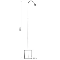 Sunnydaze Decor 82-Inch Outdoor Heavy-Duty Shepherd Hook - Black - Set of 2