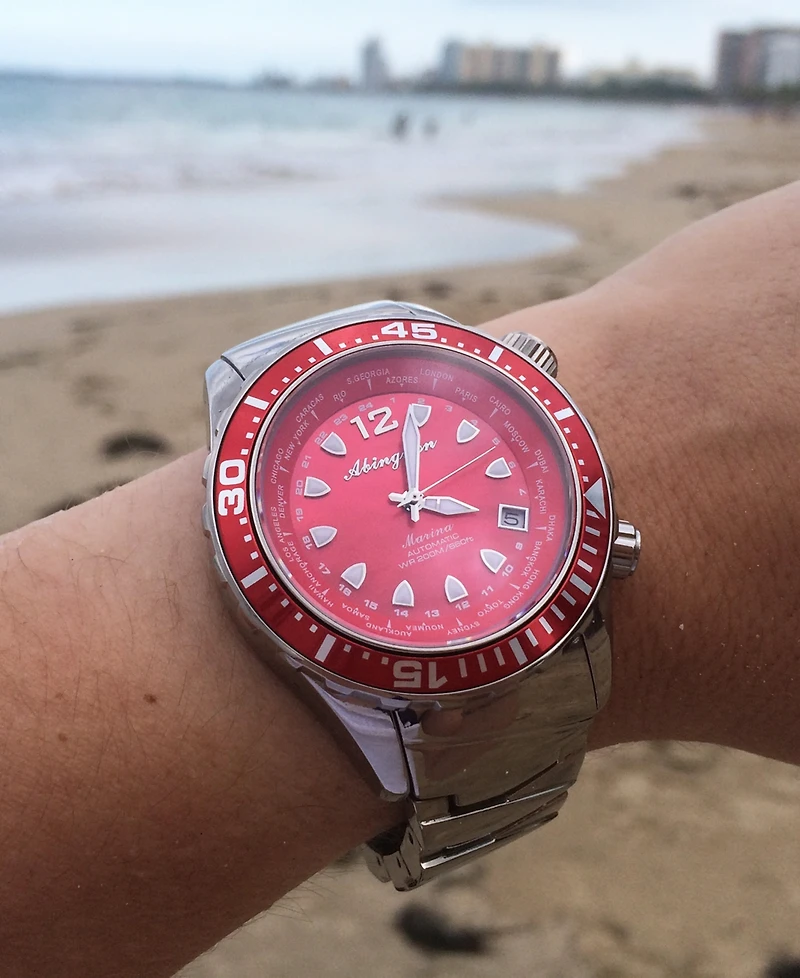 Abingdon Co. Women's Marina Diver's Multifunctional Titanium Bracelet Watch 40mm